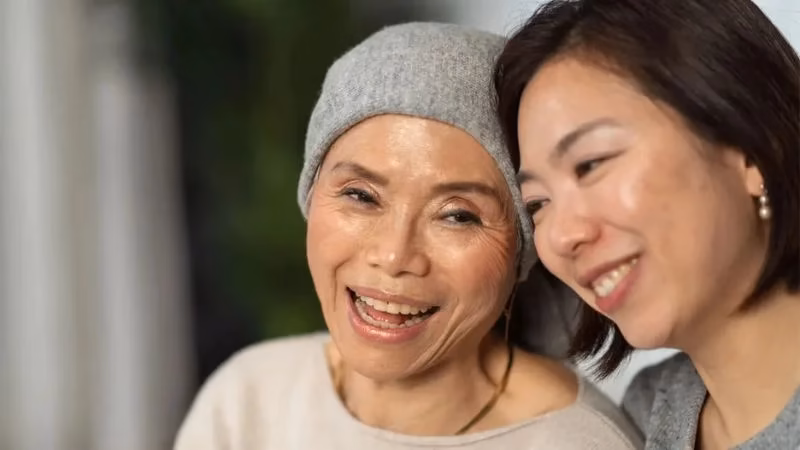 người phụ nữ điều trị ung thư